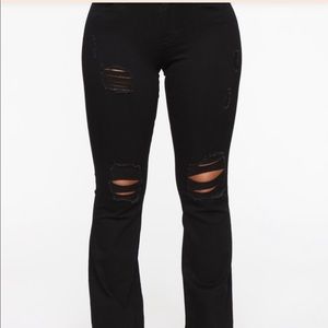 Black fashion Nova bell bottom jeans
